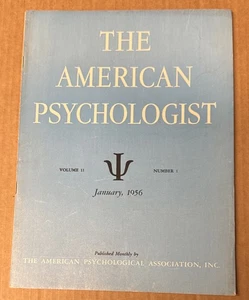 The American Psychologist: Januar 1956, Band 11, Nummer 1 (GUT, VINTAGE) - Bild 1 von 1