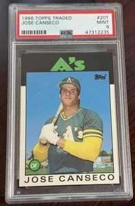 Joseph Canseco Topps 1986 novato intercambiado #20T PSA 9 centrado - Imagen 1 de 2