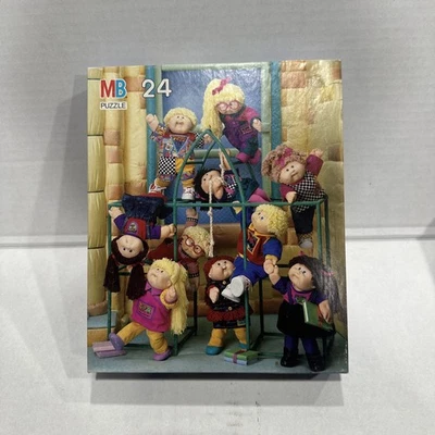 复古卷心菜布贴 24 件拼图 Milton Bradley 1990 年未拆封盒 — 第 1/2 张图片