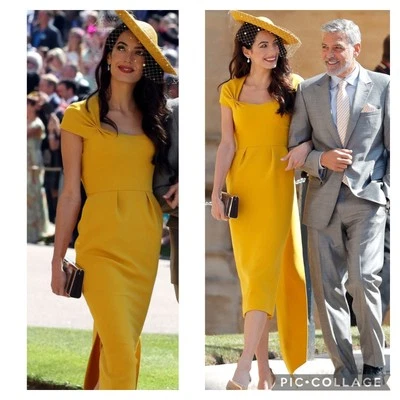 Vestido Stella McCartney Angie Amal Clooney Midi Talla IT 38 UK 8 US 4 Ex Con Foto 1 de 4