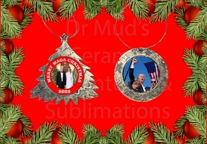 PRESIDENTE TRUMP 2025 Adorno de Navidad - Elige tu estilo, Árbol o Redondo - Imagen 1 de 1