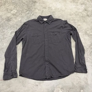 Faherty Men's Knit Season Cotton Button Down LS in Washed Black Size Large - Picture 1 of 7