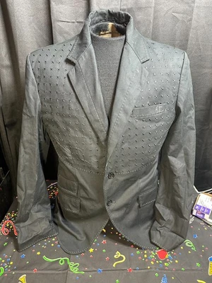 Blazer Artful Dodger Negro Bordado con Forro Multicolor - Talla XL Foto 1 de 4