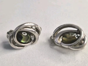 Sterling Silver Clip-on Earrings With Amber - Picture 1 of 5