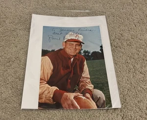 HAND SIGNED Paul Bear Bryant Alabama Football Photograph 8 x 10-Authentic - Picture 1 of 3