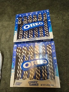 2 Boxes of Spangler Oreo Cookie Flavored Holiday Candy Canes Oreo candy canes - Picture 1 of 4