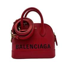 BALENCIAGA Handbag Crossbody Shoulder Bag Ville Top Handle XXS Leather Red Ladie