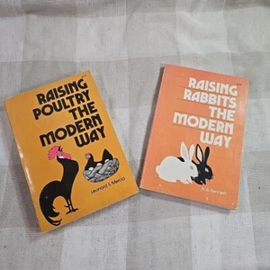 Raising Poultry & Raising Rabbits the Modern Way 1975 Paperback Book Lot - Picture 1 of 14