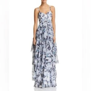 Fame And Partners Catherine Tiered Floral Gown Size 0 New - Picture 1 of 11