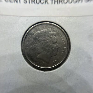 2009 5 Five Cent Error Coin - Significant Struck Through Grease or Oil - Picture 1 of 2