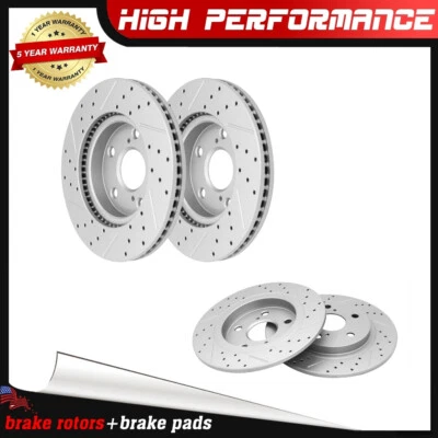 Передние и задние дисковые тормозные диски для 2008 2009 2010 2011 2012 2013 - 2015 Scion XB - Изображение 1 из 4