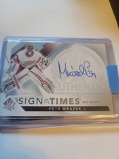 2017-18 SP AUTHENTIC SIGN OF THE TIMES PETR MRAZEK DETROIT RED WINGS SOTT-PM  