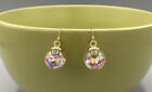 Confetti Ball Earrings Rainbow Star Gold Plated Hypoallergenic Adult Child Gifts