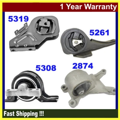 Motor & Trans Mount Set For 02-05 Pontiac Grand AM 2.2L 5308 5261 2874 5319 - Image 1 of 4