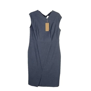 NEW Hugo Boss Womens Dechesta Check Sheath Mini Dress Size 12 Wool Career Lined - Picture 1 of 13