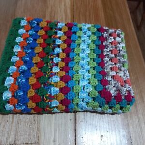 Baby New Crochet Handmade Blanket Throw rug knee 102*102 cm Cot Warm Cosy Granny