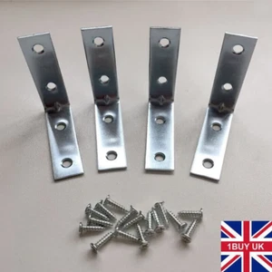 2" inch CORNER 4 Braces Right Angle L Shape Plate Fixing Repair Brackets Screws - Picture 1 of 1
