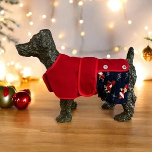 ABRIGO PERRO KILT PAPÁ NAVIDAD. HECHO EN EL REINO UNIDO - Imagen 1 de 4