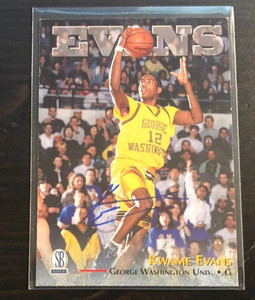 1996 Score Board Rookies KWAME EVANS Auto Autograph #21