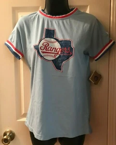 NEW ~ VINTAGE LOOK~ RED JACKET ~ TEXAS RANGERS ~ T-Shirt Appliqued Logo GIRLS XL - Picture 1 of 9