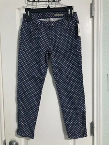Ralph Lauren Girls Jeans "RL Cropped Skinny" 5 Pocket Foulard Design Size 14 NWT - Picture 1 of 10