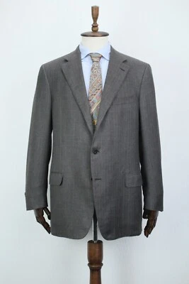 ERMENEGILDO ZEGNA Brown Flannel WOOL SILK LINEN Blazer Jacket 56IT 46US/UK - Image 1 of 4