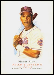2007 Topps Allen & Ginter #313 Moises Alou New York Mets - Foto 1 di 2