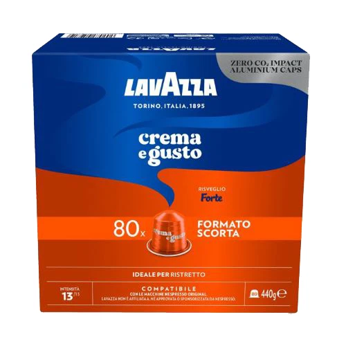 240 capsule Lavazza Crema e Gusto Forte compatibili Nespresso ( 80 caps x 3 )