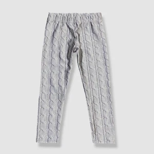 $56 Terez Kids Girl's Gray Printed Waistband Carrot Leggings Pants Size 4 - Picture 1 of 3