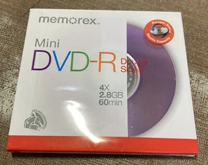 MEMOREX MINI DVD-R, DOUBLE SIDED, 4X 2.8GB 60 MIN - Picture 1 of 1