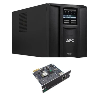 APC SmartUPS LCD 1500VA 120V Tower UPS (SMT1500) AP9630 Remote MGMT Bundle - Image 1 of 2