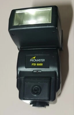 FLASH PROMASTER FTD 5500 CÁMARA DE REBOTE GIRATORIA FLASH ZAPATA MONTAJE MANUAL AUTOMÁTICO TTL Foto 1 de 4