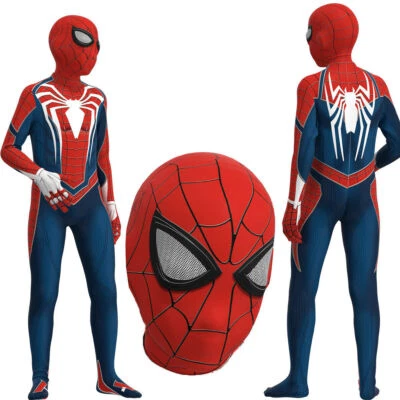New Spider-man 3D Jumpsuit Suit Bodysuit Adult&Kids Cosplay Costume Halloween - Image 1 of 4