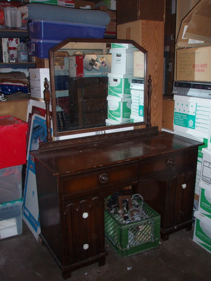 Tibbenham of Ipswich England 1902 Dressing Table with original Mirror - Antique - Image 1 of 4