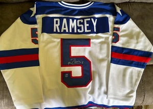 Mike Ramsey signiertes maßgeschneidertes Trikot Team USA Miracle Dave & Adams COA - Bild 1 von 2