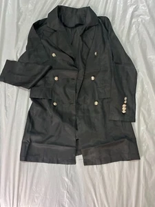 Herrenmantel mittelgroß schwarz mit goldenen Knöpfen - Bild 1 von 6