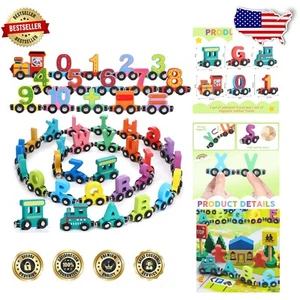 Complete Alphabet and Number Magnetic Train Set - 43 Pieces of Educational Play - Picture 1 of 8