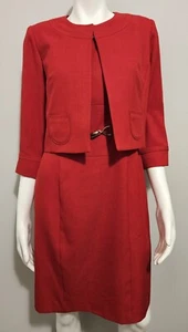 Abito K Petite Collection 2 pezzi blazer manica 3/4 ~ donna taglia 6P - Foto 1 di 23
