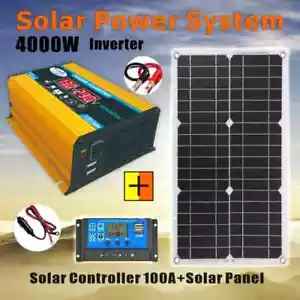 Energy Solar Panel System 12V to 220V Inverter Solar Charging Household 4000W - Picture 1 of 28