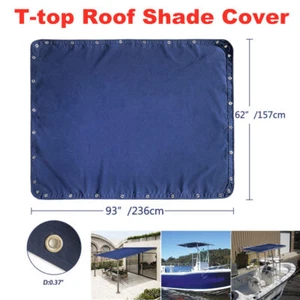 62" Waterproof Boat T-Top Replacement Cover Sunbrella Canvas Canopy Sun Shade - Picture 1 of 17