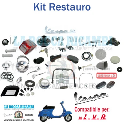 KIT MAXI COMPLETO RESTAURO RICAMBI VESPA 50 L - R - N DAL 1965 IN POI - Immagine 1 di 4