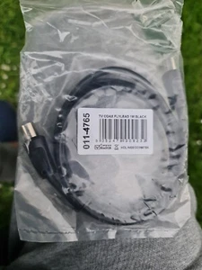 50 X 1M RF TV Coax Coaxial Fly Lead Extension Aerial Cable Male To Male Black - Picture 1 of 2