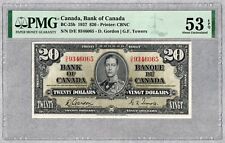 1937 Canada $20 Banknote, PMG Ch.AU 53 EPQ