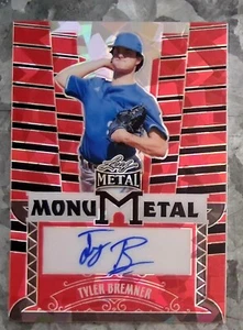 #MM-TB1 Tyler Bremner - 2024 Leaf Metal - MonuMetal Red Crystal 8/10 - Bild 1 von 2