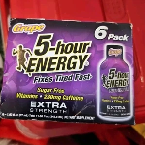 5 Hour Energy Extra Strength, GRAPE, 1.93 fl oz, 6 ct - Picture 1 of 4