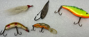 5 piece vintage fishing lure lot - Picture 1 of 6