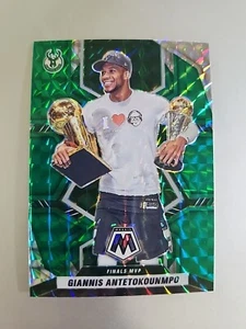 2021-22 Panini Mosaic Green #296 Giannis Antetokounmpo Finals MVP - Picture 1 of 2