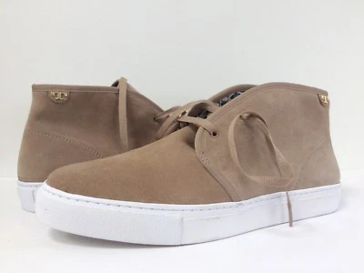 Nuevas Tenis Tory Burch 10.5M Iggy Gamuza Con Cordones Parte Superior Alta Cuero Camel Claro  Foto 1 de 4