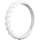 Enso Rings Braided Stackables Series Silicone Ring - White