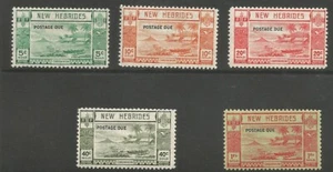 NEW HEBRIDES 1938 SG D6/10 FRESH MINT Cat £190 - Picture 1 of 2
